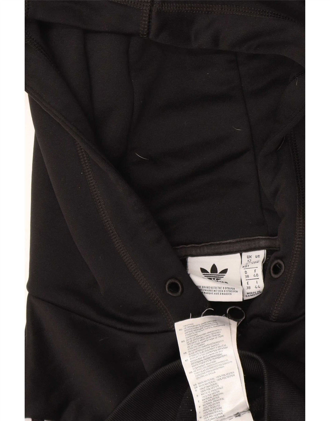Adidas ženski džemper s kapuljačom s patentnim zatvaračem UK 12 srednji crni poliester