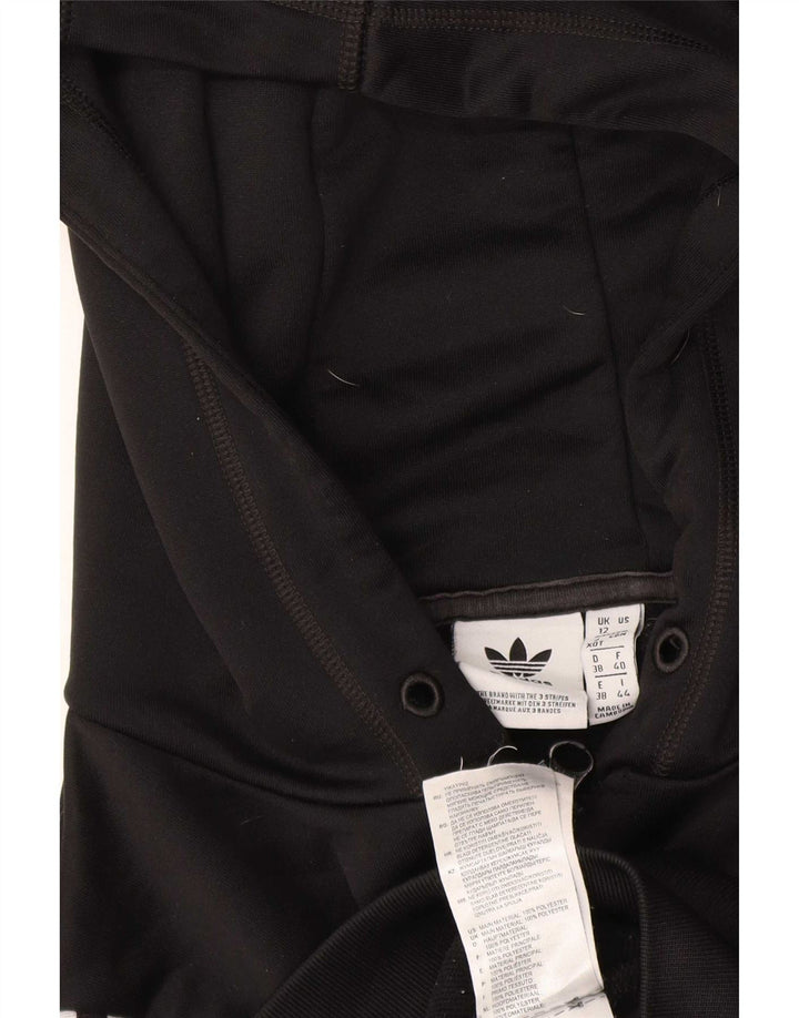 Adidas ženski džemper s kapuljačom s patentnim zatvaračem UK 12 srednji crni poliester
