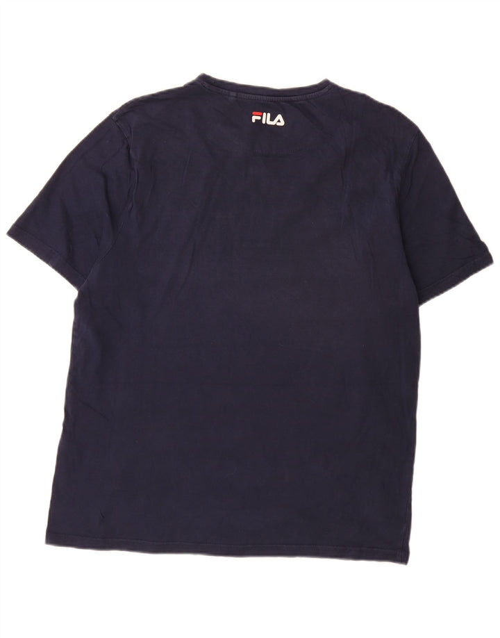 Fila muška majica kratkih rukava Srednji tamnoplavi pamuk