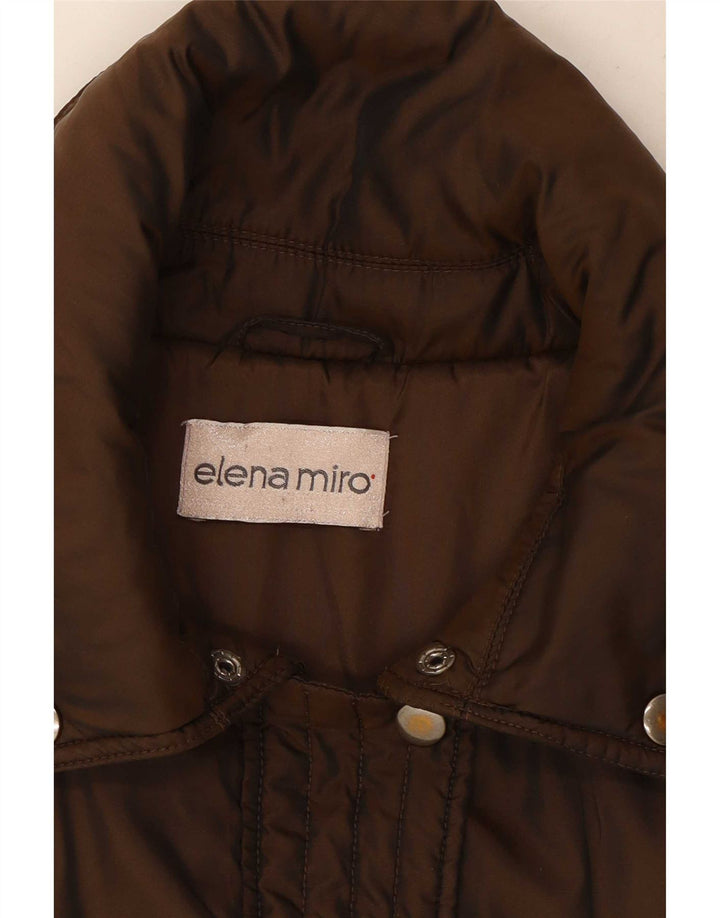 ELENA MIRO Ženska podstavljena jakna UK 18 XL smeđi poliester