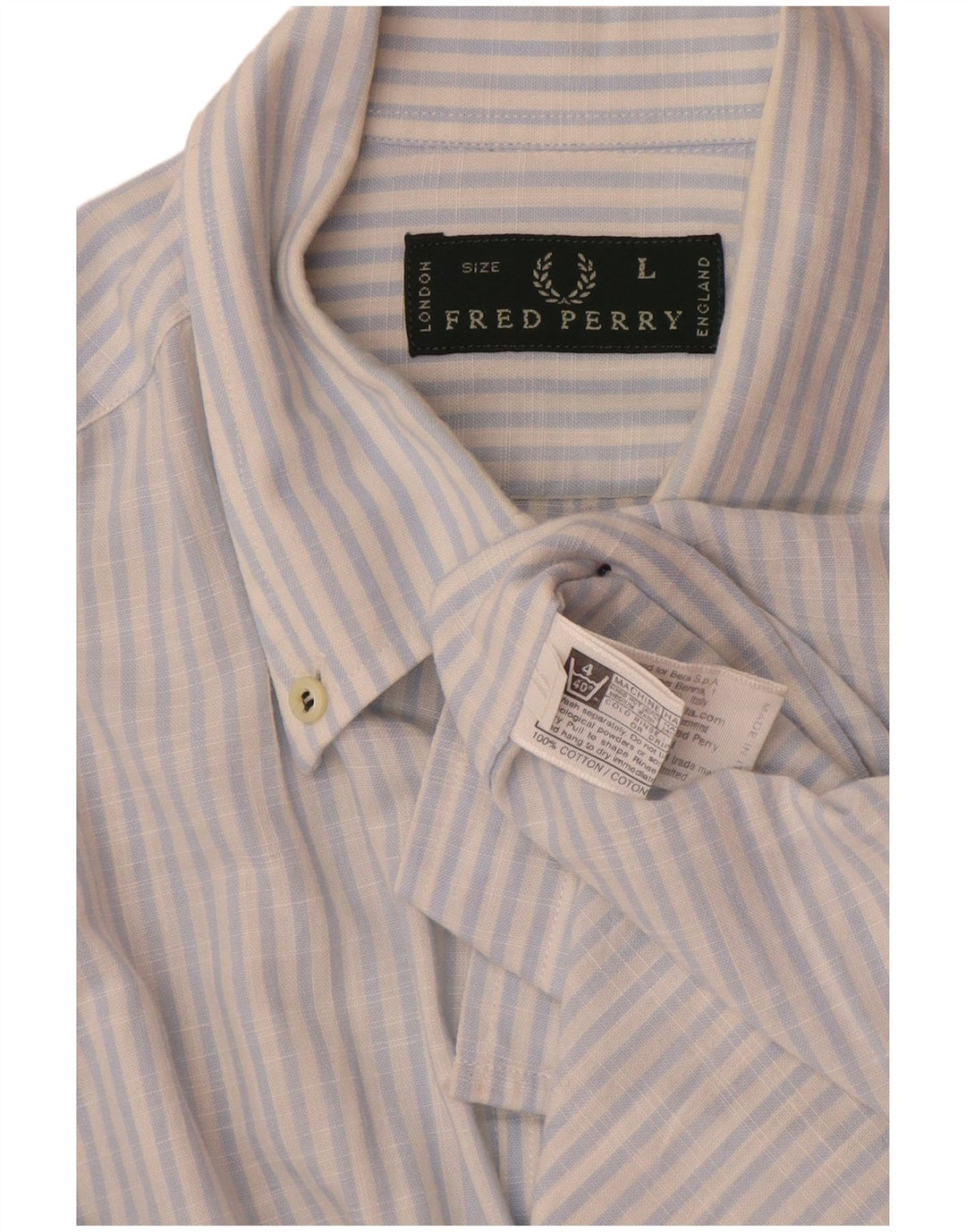 Fred Perry muška košulja s velikim plavim prugama, pamuk
