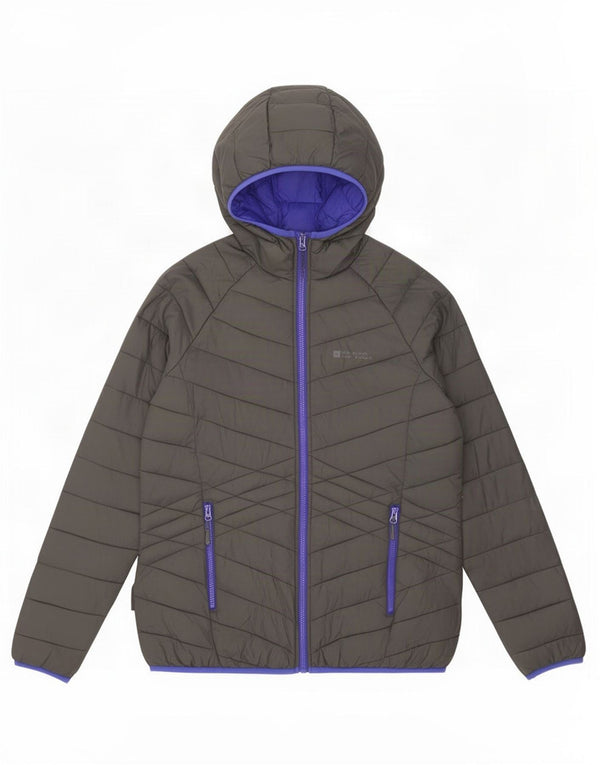 Mountain Warehouse Ženska podstavljena jakna s kapuljačom UK 16 Veliki sivi najlon
