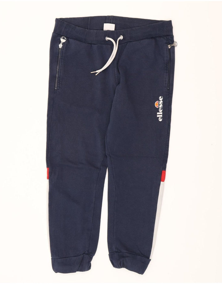 ELLESSE Womens Tracksuit Trousers Joggers UK 12 Medium  Navy Blue