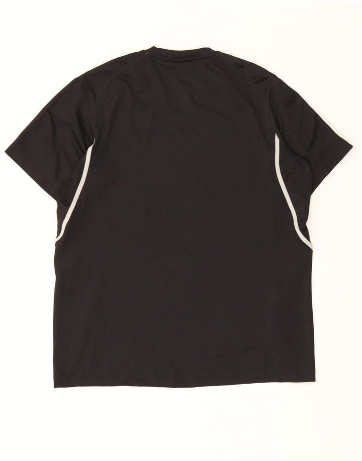 ADIDAS Mens T-Shirt Top Medium Black Polyester
