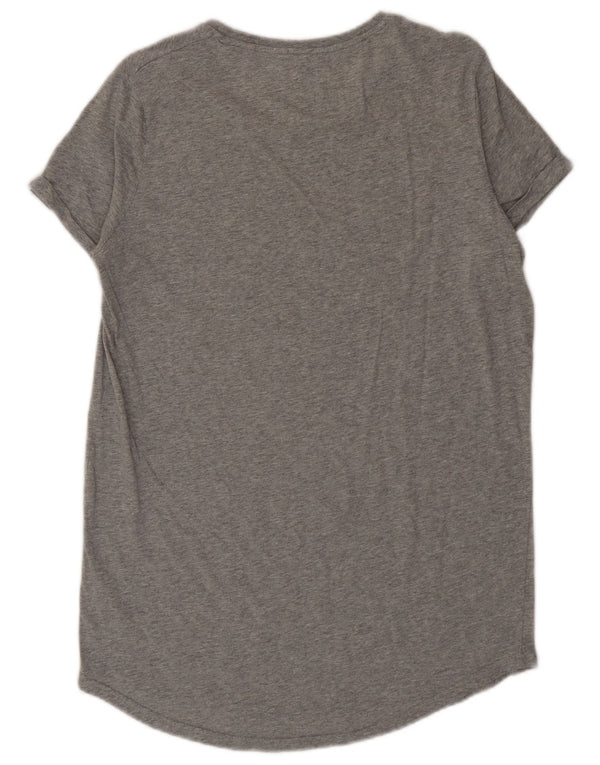 Jack Wills Ženska T-shirt haljina s grafičkim motivima UK 14 Velika siva pamučna