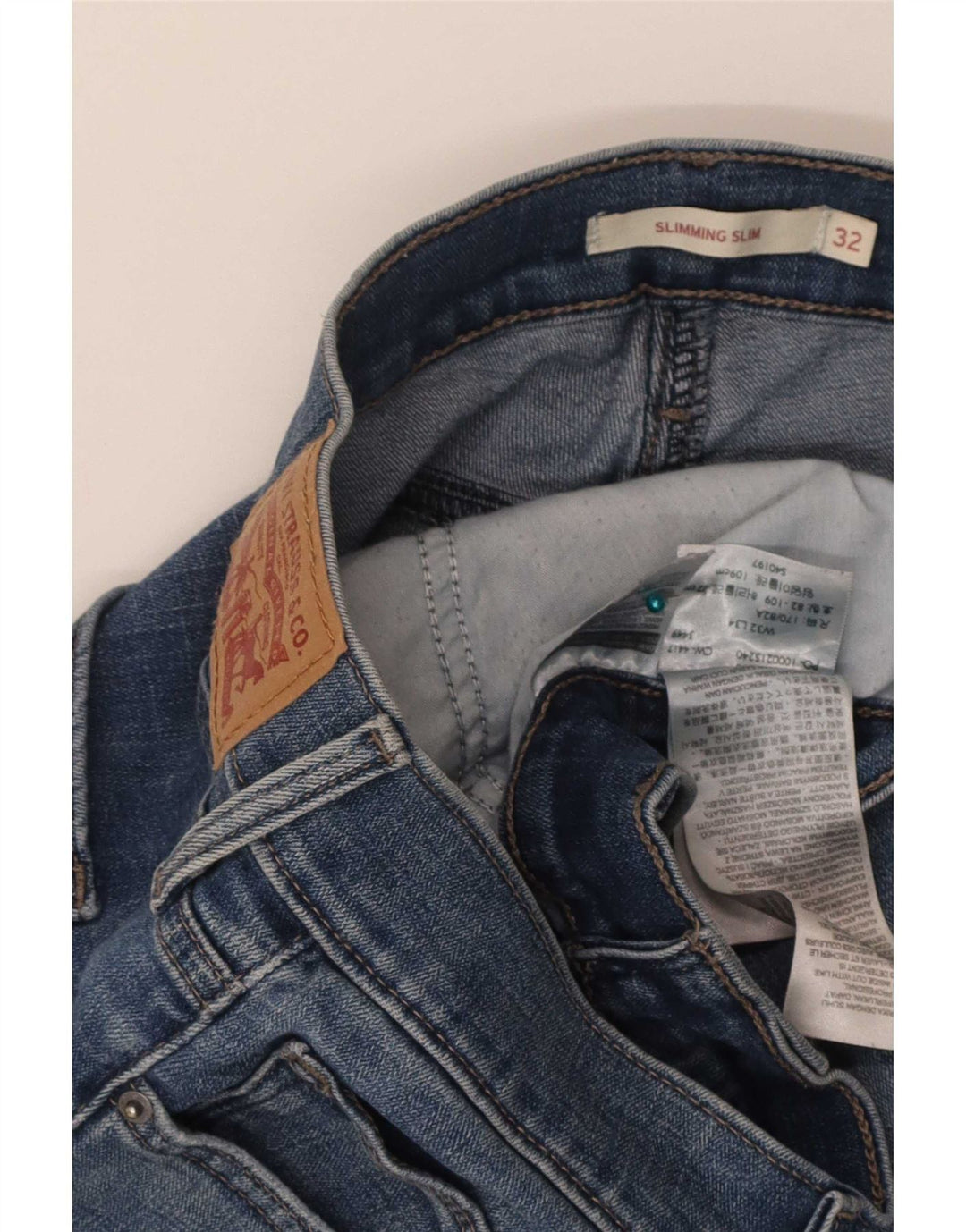 Levi's ženske uske traperice za mršavljenje W32 L34 plavi pamuk