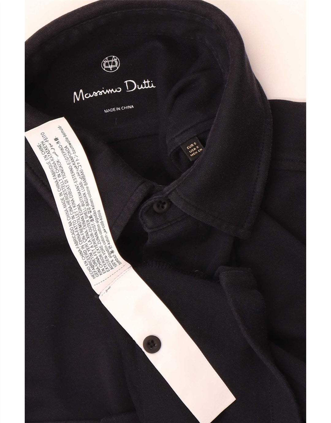 Massimo Dutti muška mala crna pamučna majica kratkih rukava