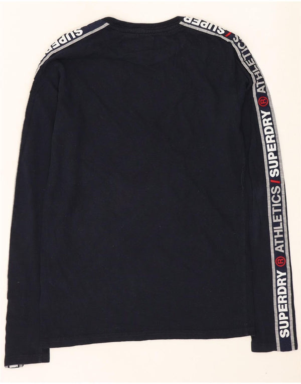 Superdry muška grafička majica dugih rukava, srednje tamnoplavi pamuk