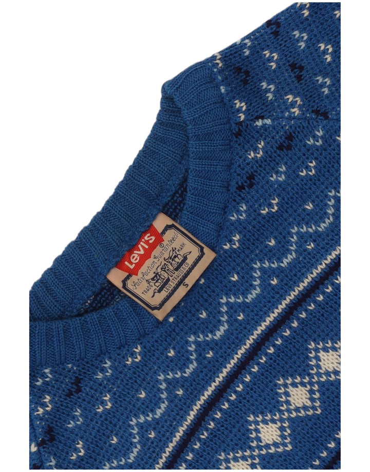 Levi's muški pulover s okruglim izrezom Mali plavi geometrijski akril