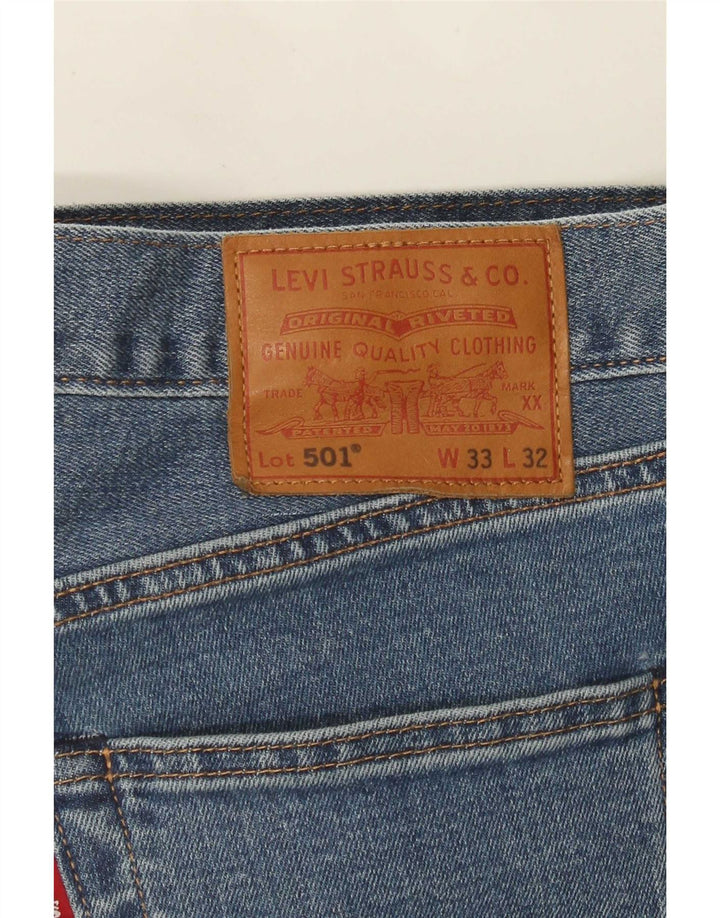 Levi's muške 501 ravne traperice W33 L32 plavi pamuk