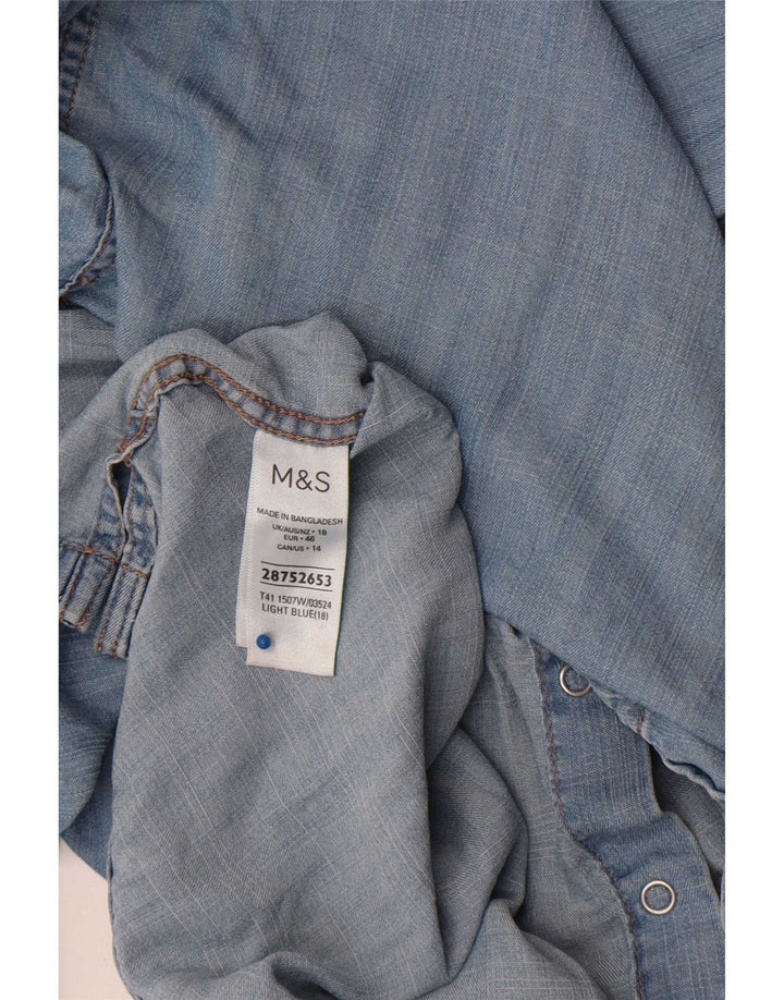 Marks & Spencer ženska traper košulja UK 18 XL plavi liocel