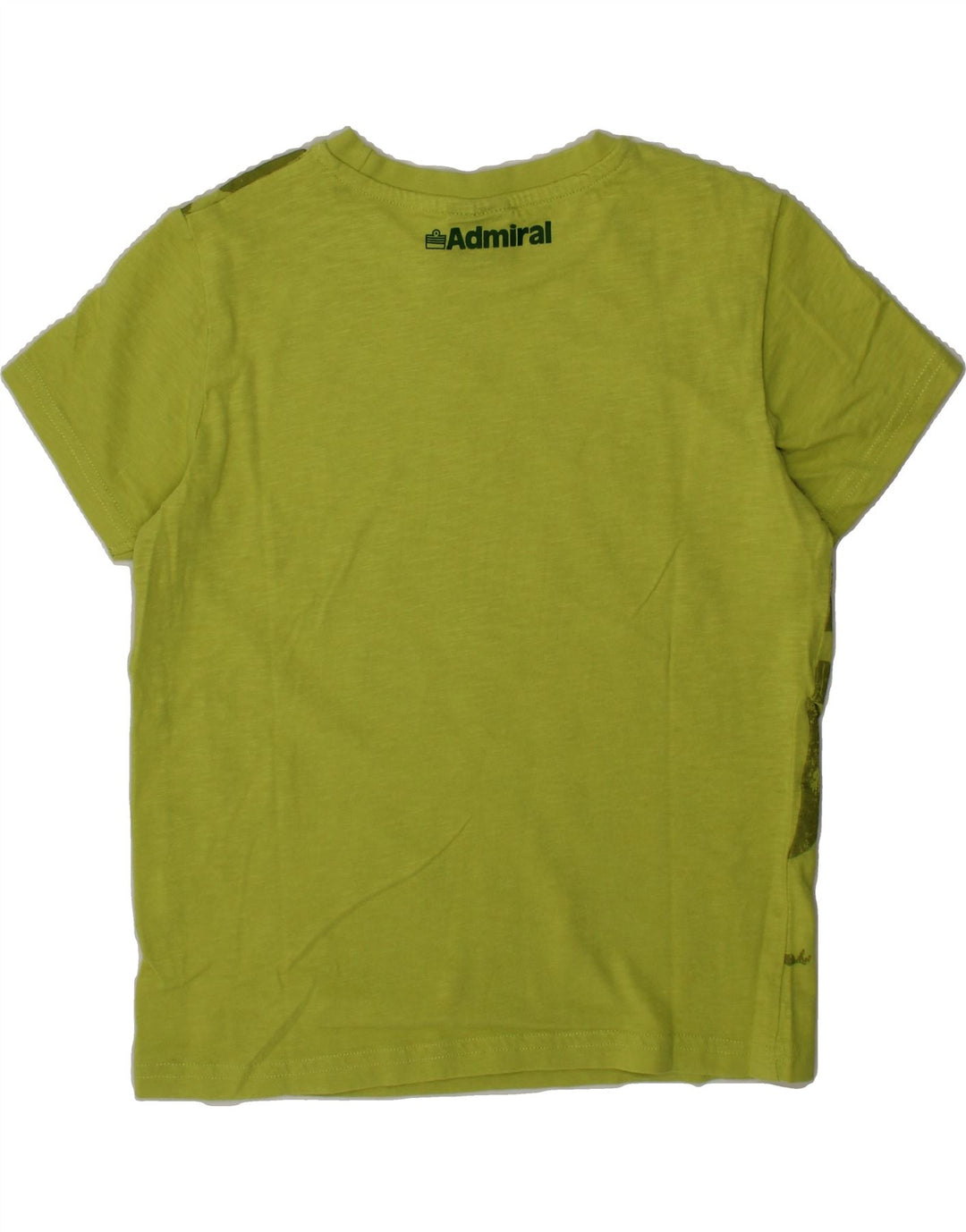 ADMIRAL Boys Graphic T-Shirt Top 7-8 Years Green Vintage Admiral and Second-Hand Admiral from Messina Hembry 