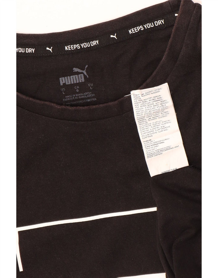 Puma muška majica s grafičkim motivima, veliki crni pamuk