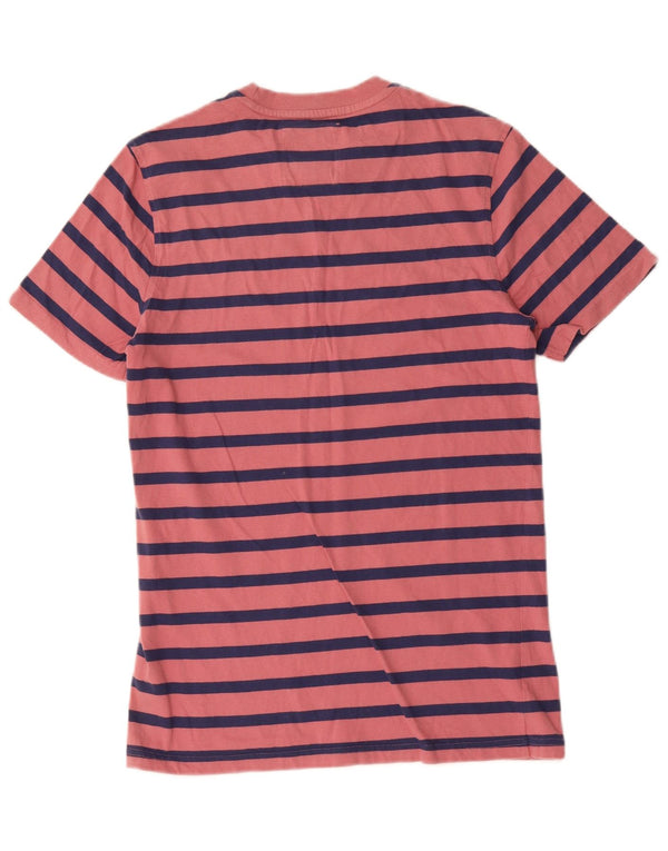 Crew Clothing Muška majica kratkih rukava Mala pamučna ružičasta prugasta majica