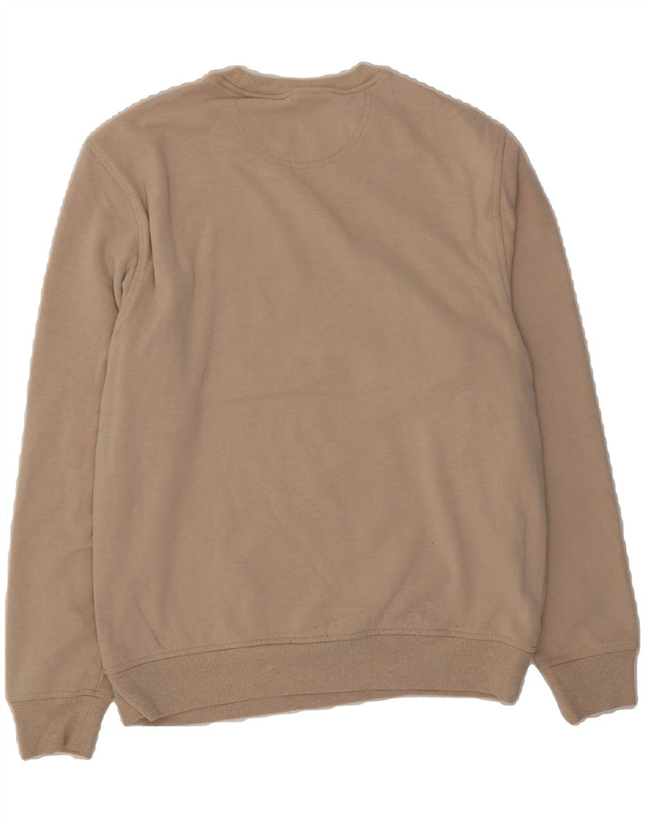 IZOD Mens Sweatshirt Jumper Small Beige Cotton Vintage Izod and Second-Hand Izod from Messina Hembry 