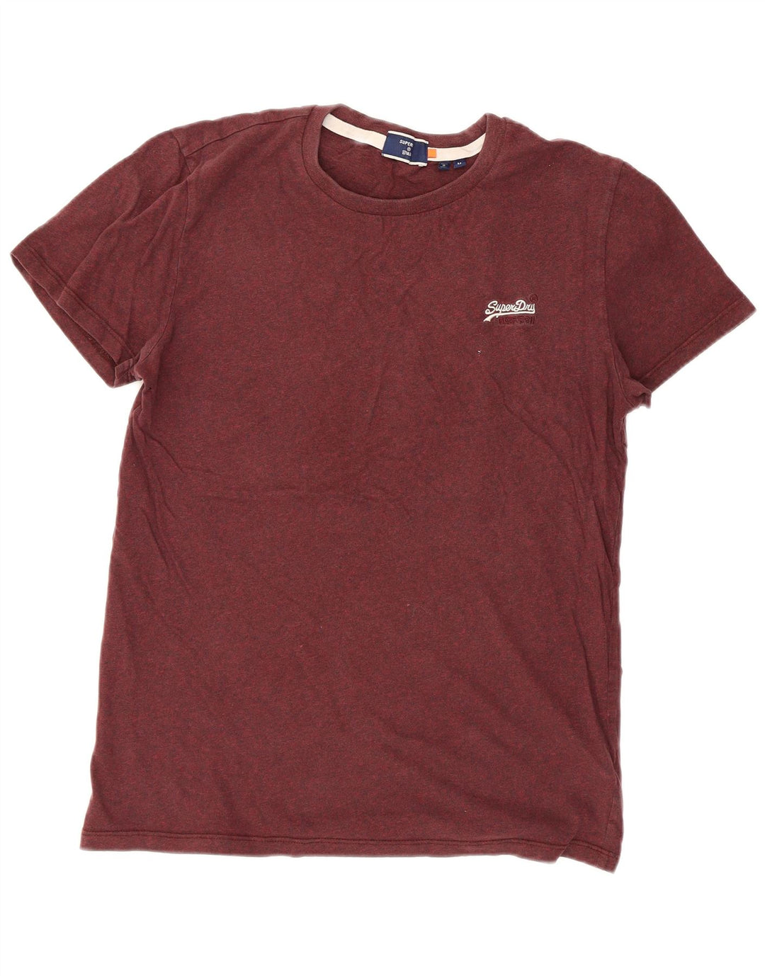 SUPERDRY Mens T-Shirt Top Medium Burgundy Cotton