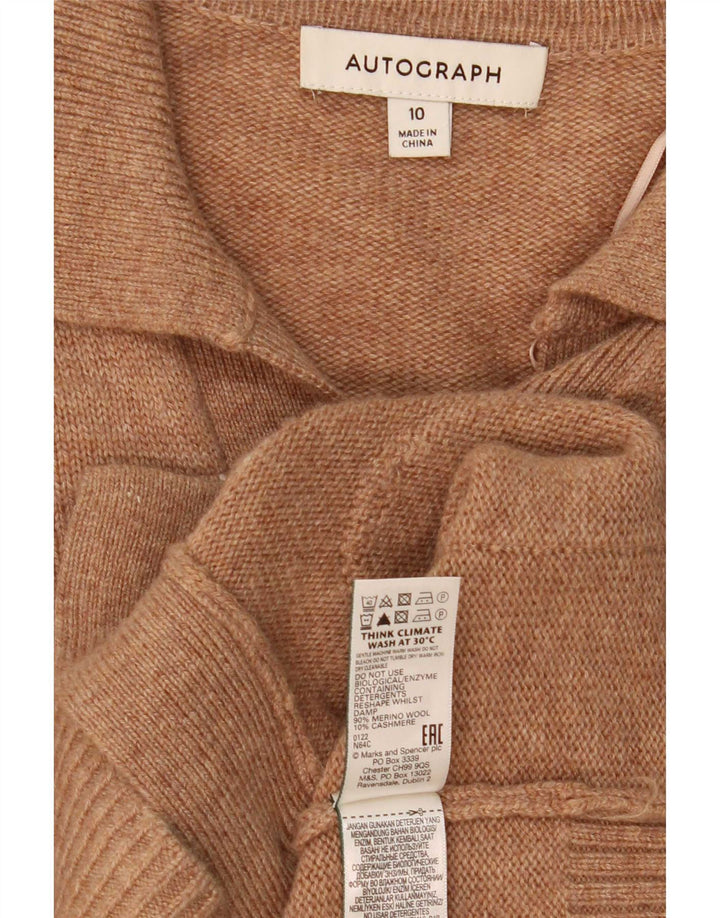 Marks & Spencer ženski džemper s autogramom UK 10 Small Beige