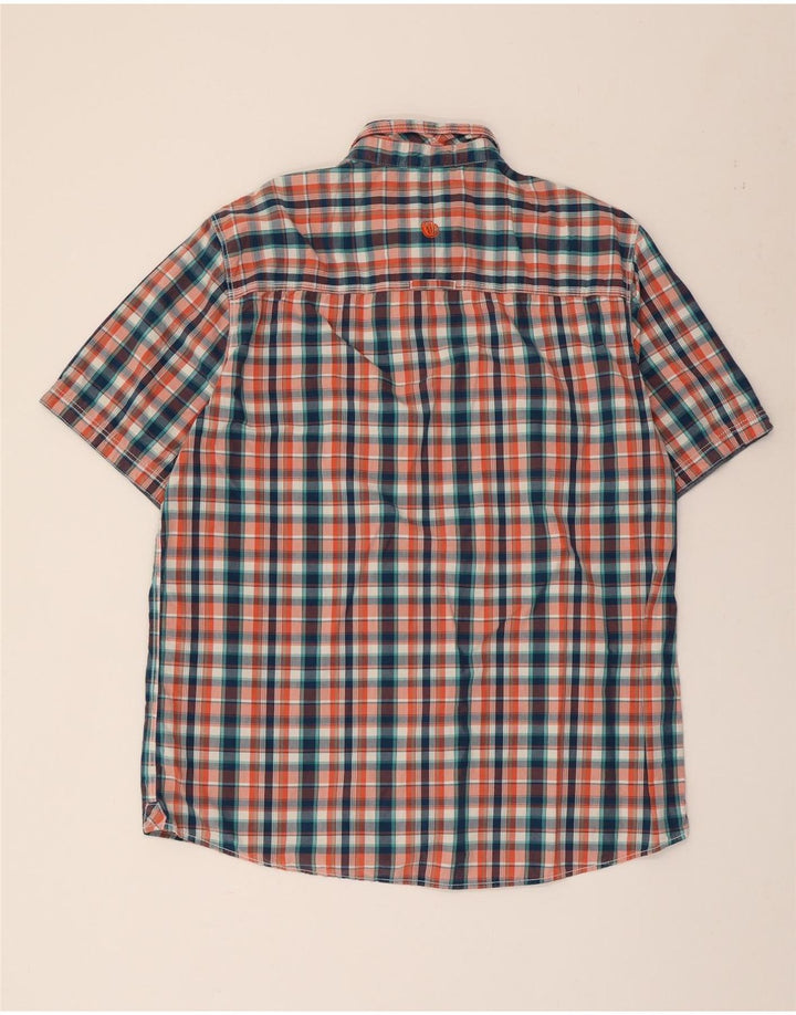 FAT FACE Muška klasična košulja kratkih rukava XL, šareni karirani pamuk