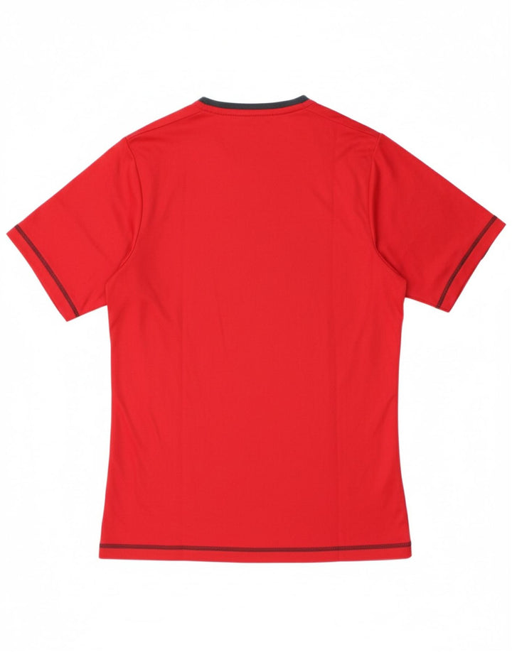 ADIDAS Mens Climalite T-Shirt Top XS Red Colourblock Polyester