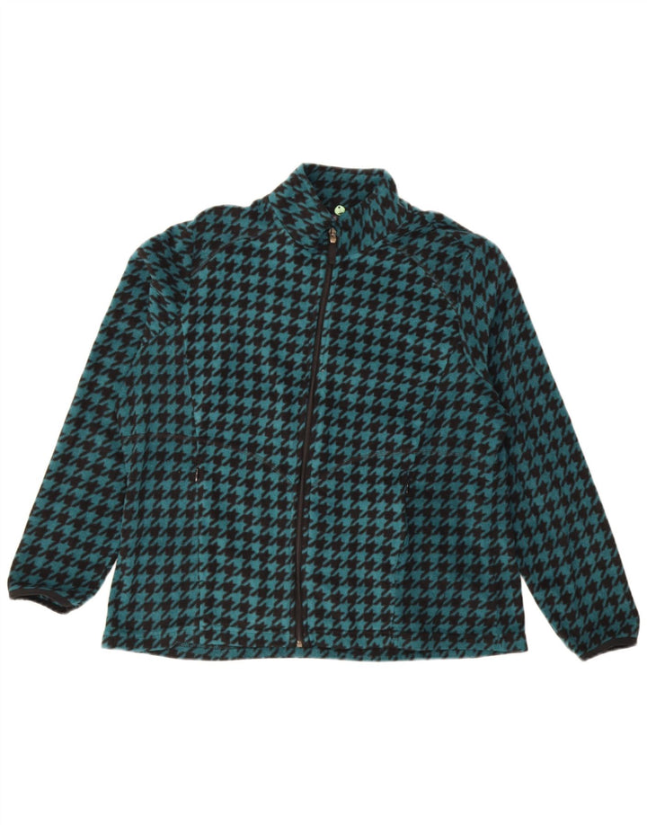 Marks & Spencer ženska jakna od flisa UK 18 XL tirkizna houndstooth