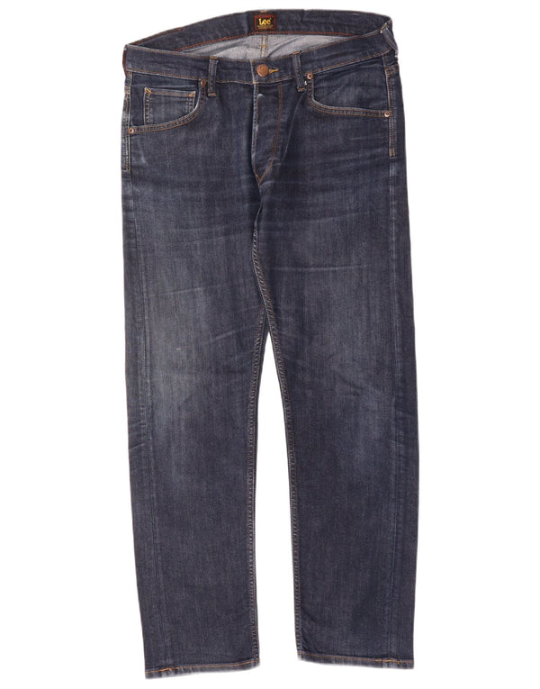 Lee Mens Daren Straight Jeans W32 L30 Plavi pamuk