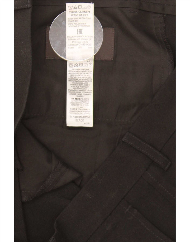Marks & Spencer muške uske chino hlače W34 L33 crni poliester