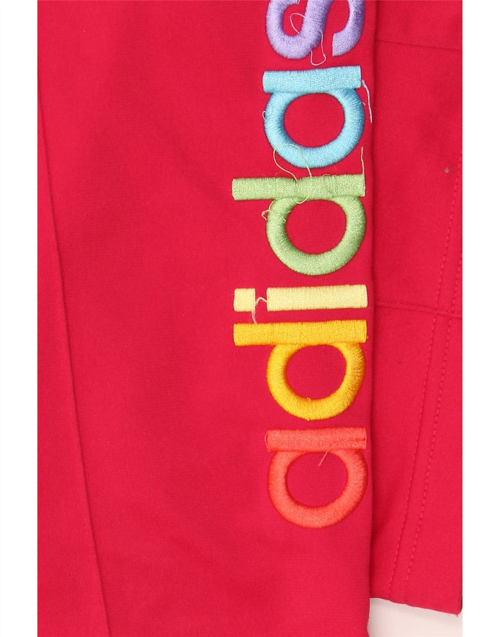 ADIDAS Ženske grafičke hlače za trenirku UK 12 Srednje ružičasti poliester