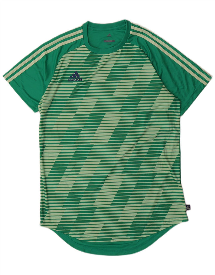 ADIDAS muška majica Climalite Top od poliestera velikih zelenih pruga