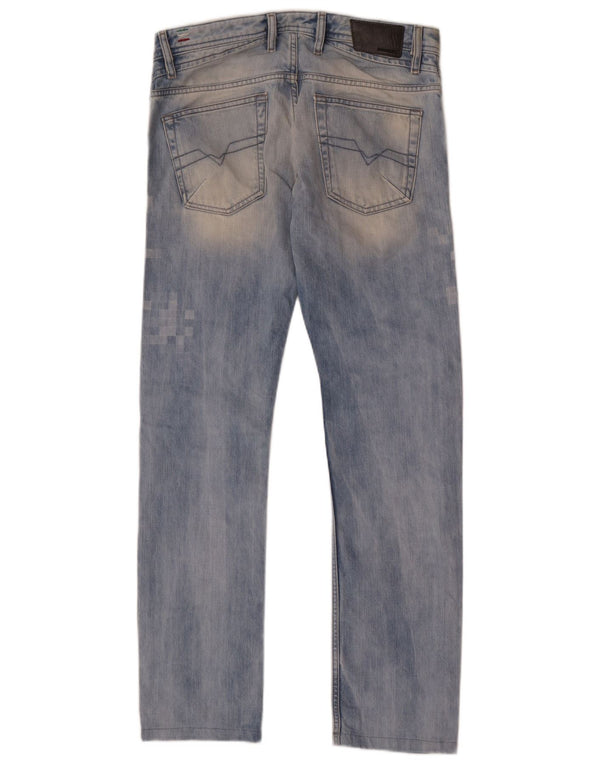 Diesel Mens Shioner Distressed Slim Skinny Jeans W30 L32 Plavi pamuk