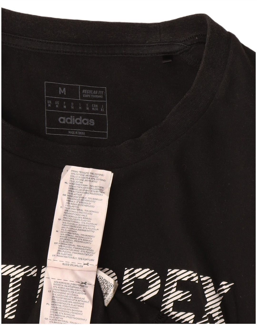 ADIDAS muška majica kratkih rukava Terrex Regular Fit Graphic Top srednje crni pamuk