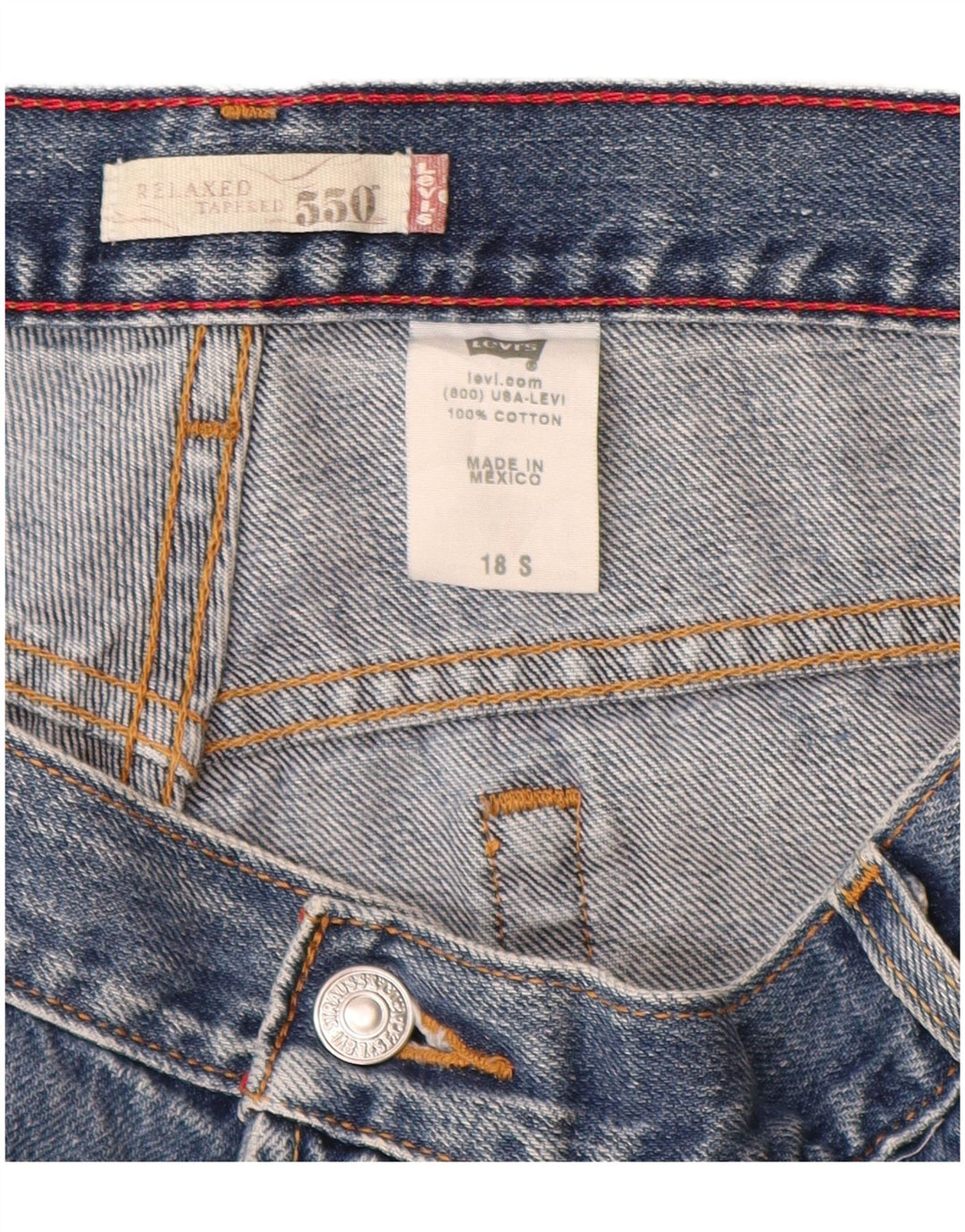 LEVI'S Ženske 550 sužene traperice visokog struka US 18 2XL W36 L29 Plava