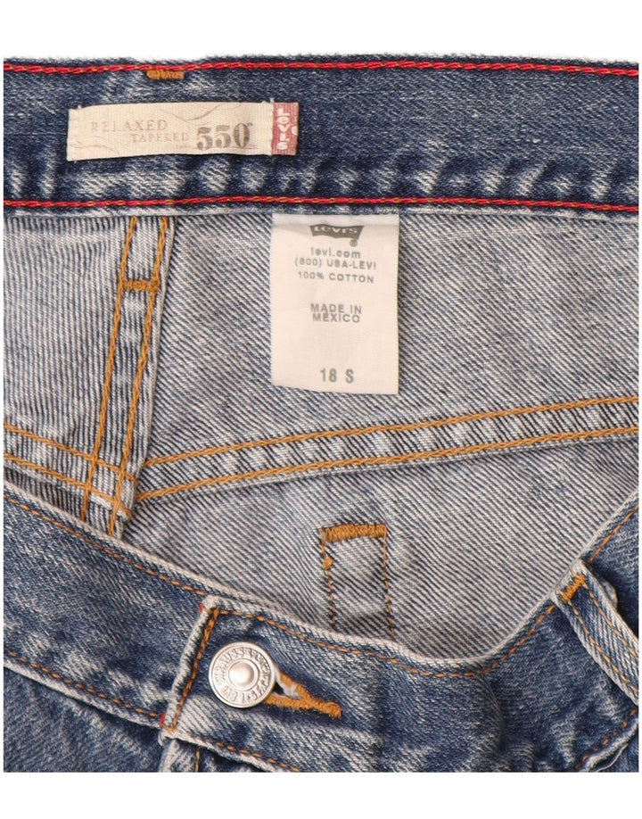 LEVI'S Ženske 550 sužene traperice visokog struka US 18 2XL W36 L29 Plava