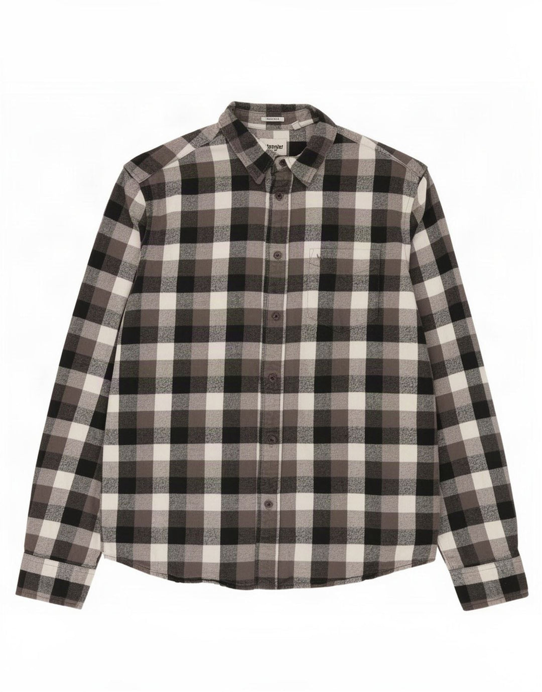 Wrangler muška flanelska košulja standardnog kroja, mali sivi karirani pamuk