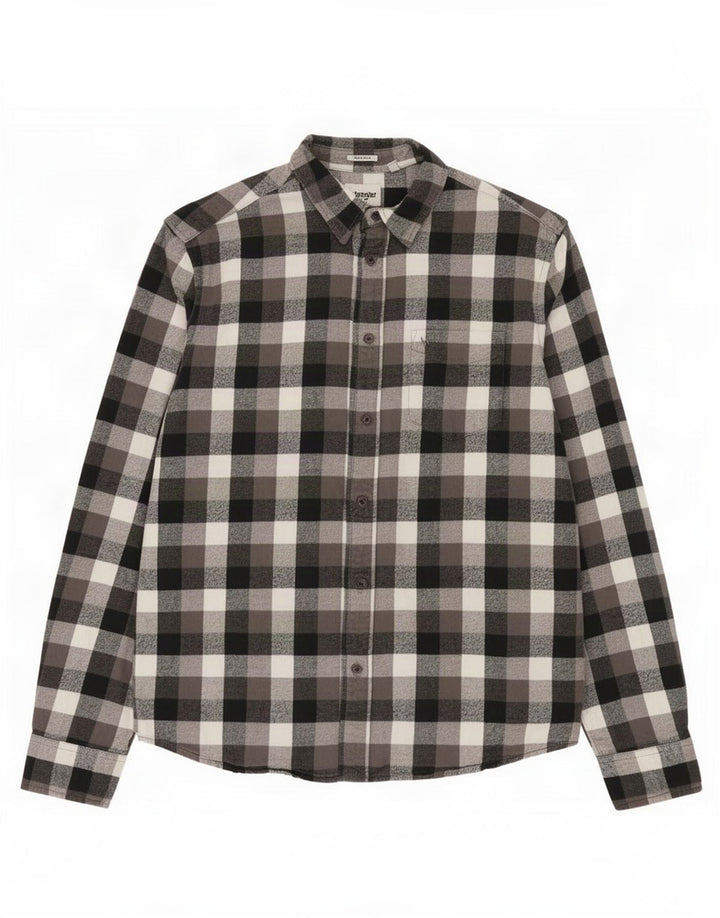 Wrangler muška flanelska košulja standardnog kroja, mali sivi karirani pamuk