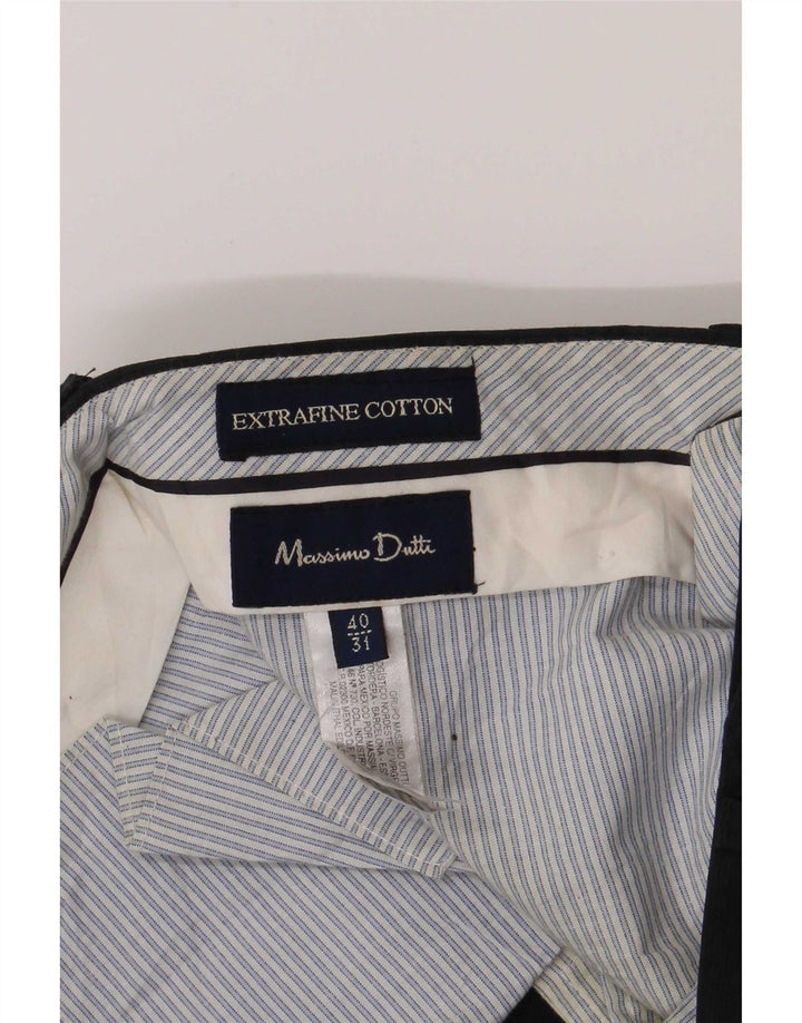 Massimo Dutti muške obične chino hlače srednje veličine W31 L29 tamnoplavi pamuk