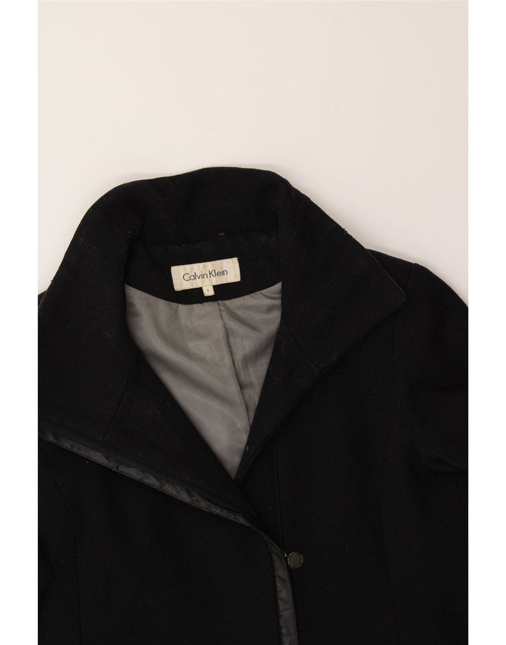 CALVIN KLEIN Womens Overcoat US 6 Medium Navy Blue Wool Vintage Calvin Klein and Second-Hand Calvin Klein from Messina Hembry 
