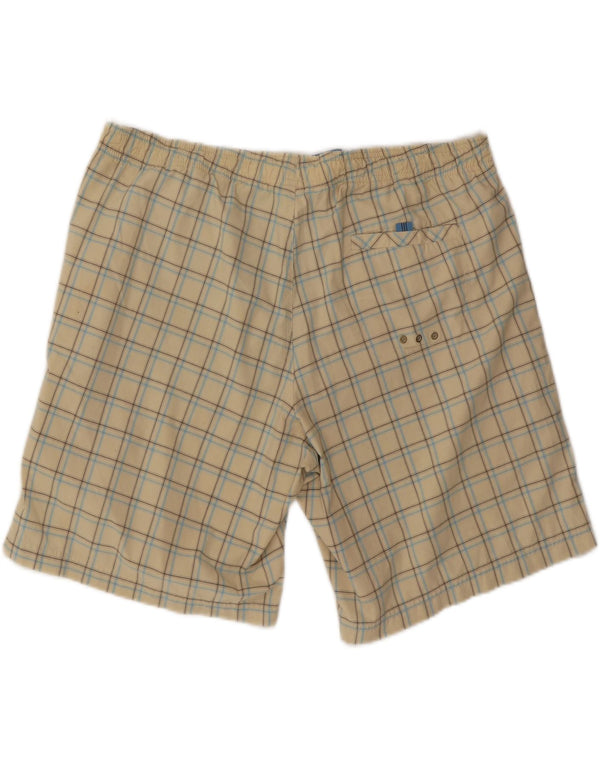 ADIDAS Mens Swimming Shorts XL Beige Check Polyester