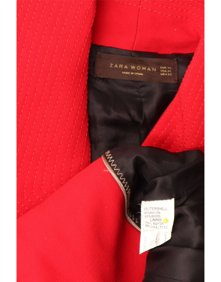 Zara ženski kratki kaput UK 18 XL od crvene svile