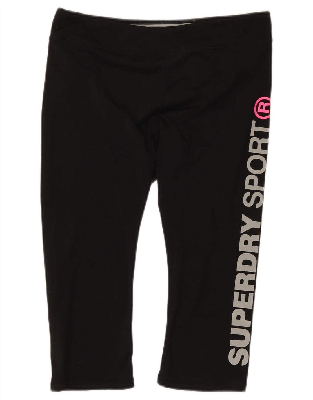 Superdry ženske Graphic Capri tajice UK 12 Srednji crni poliester