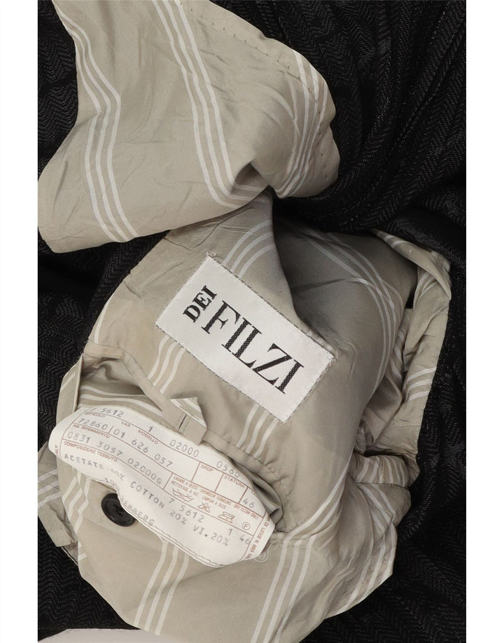 Dei Filzi muška jakna s apstraktnim uzorkom s 1 gumbom IT 46 Mala siva