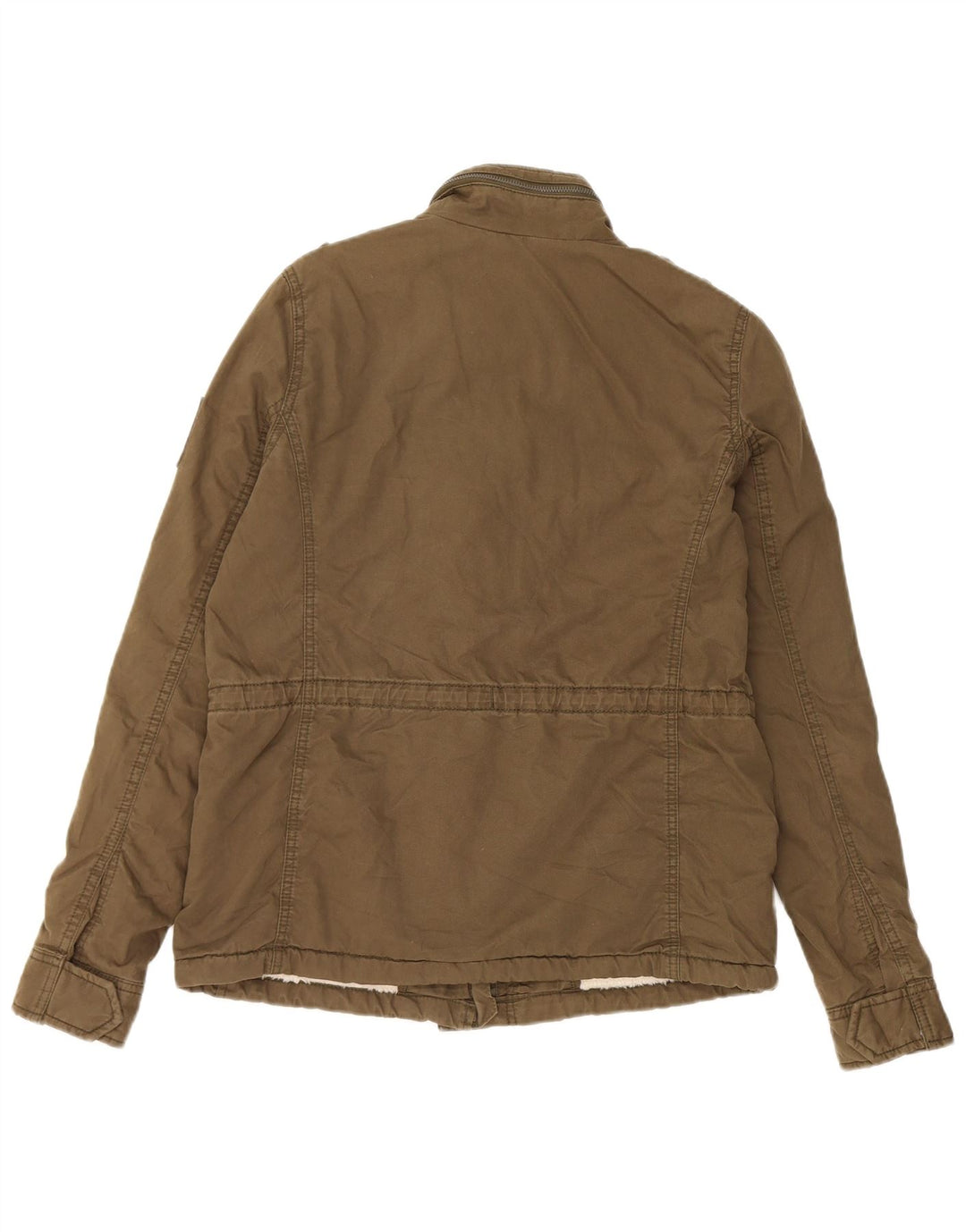 Superdry ženska vojna jakna UK 16 Veliki kaki pamuk