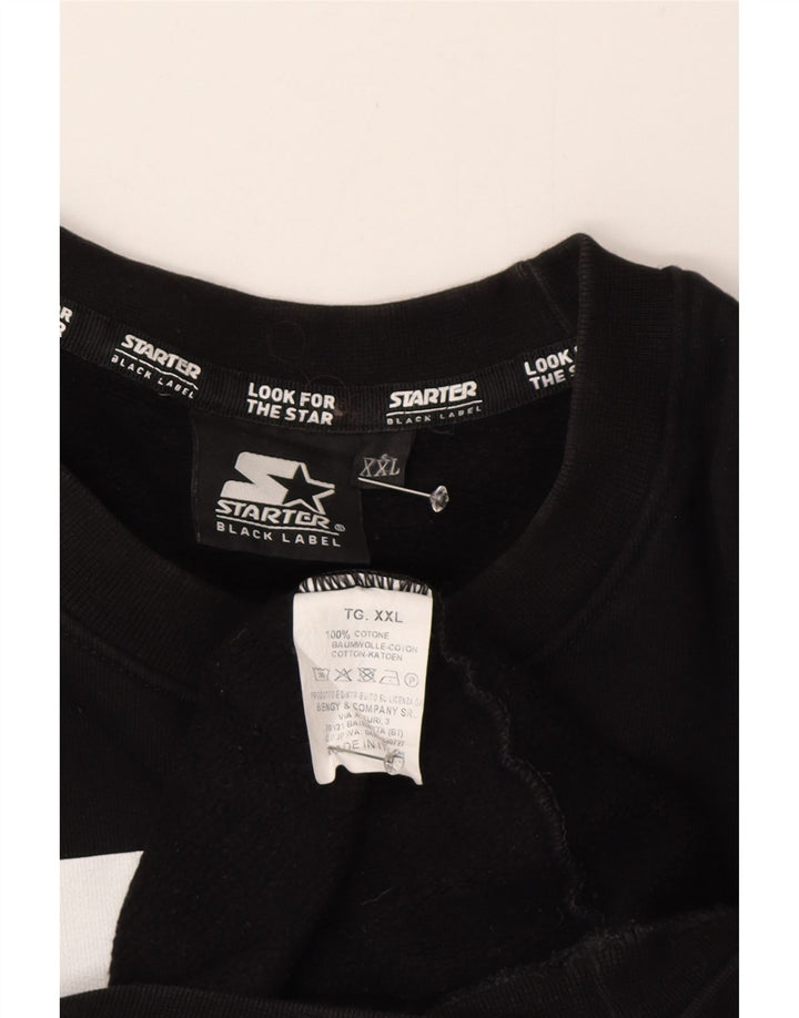 Početni muški džemper s grafičkim motivima 2XL, crni pamuk