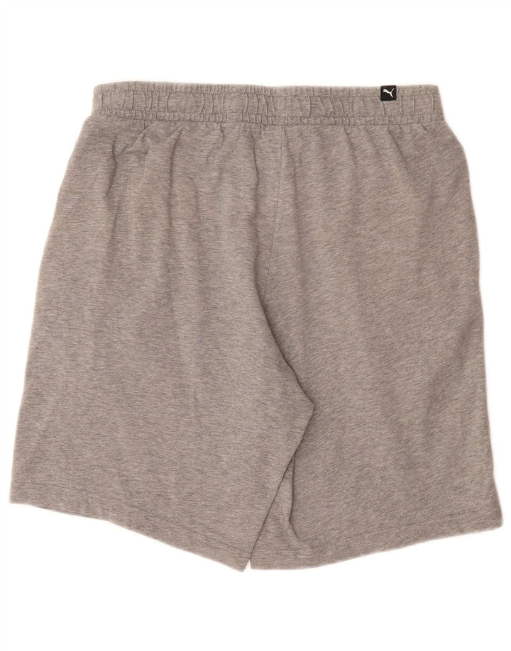 PUMA Mens Graphic Sport Shorts Medium  Grey Cotton