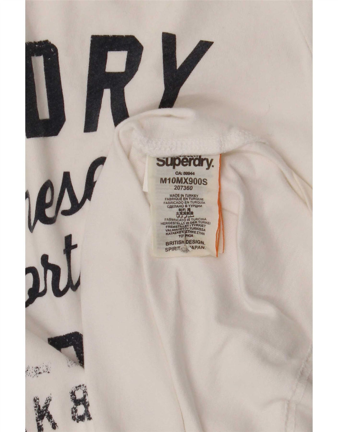 Superdry muška grafička majica kratkih rukava Srednje bijeli pamuk