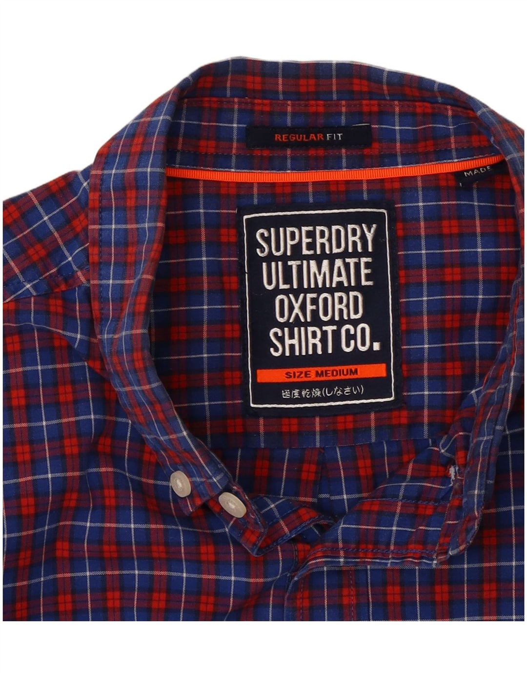 SUPERDRY muška košulja Srednje plavi karirani pamuk