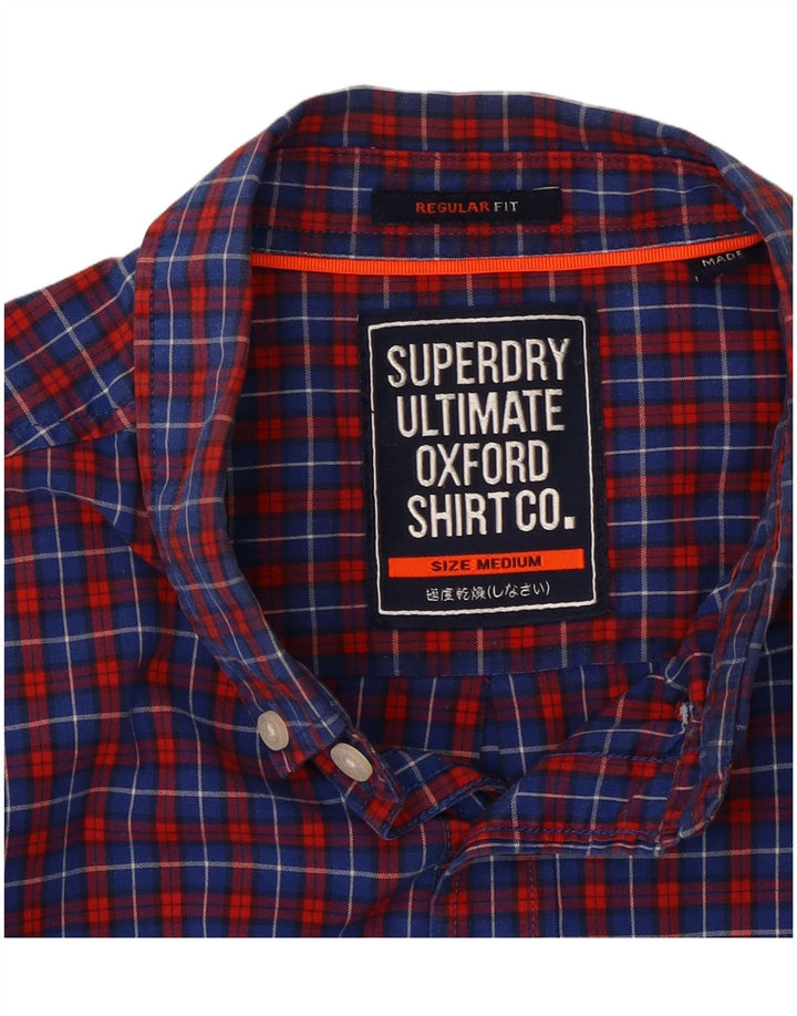 SUPERDRY muška košulja Srednje plavi karirani pamuk