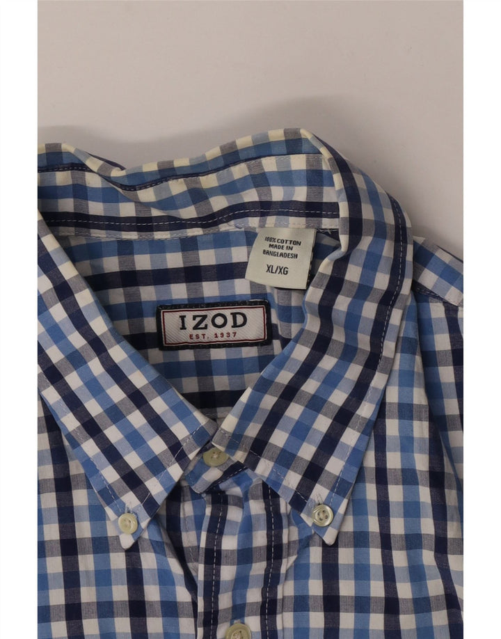 Izod muška majica kratkih rukava XL plavi pamuk od ginghama