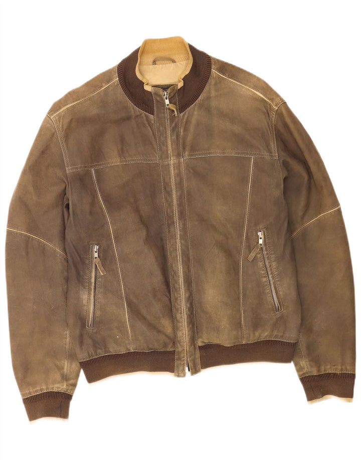 Gimo's muška kožna bomber jakna UK 40 Large Brown