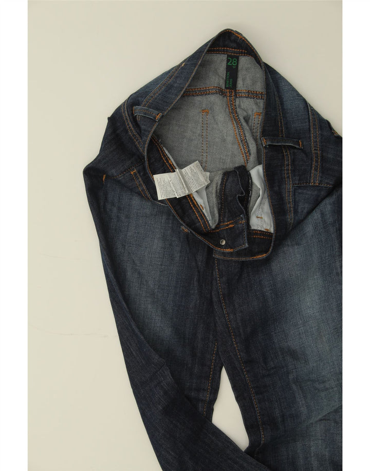 BENETTON Womens Slim Jeans W28 L31 Blue Cotton Vintage Benetton and Second-Hand Benetton from Messina Hembry 