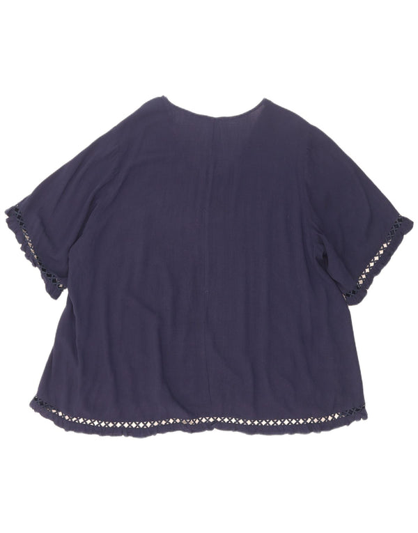 Marks & Spencer ženska majica s autogramom prevelike veličine UK 18 XL tamnoplava